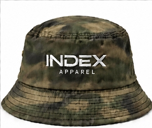 หมวกบักเก็ตพรางลาย Index Apparel ผ้าแคนวาส พิมพ์ลายด้วยความร้อน โลโก้ด้านหน้า เหมาะสำหรับกิจกรรมกลางแจ้ง ฤดูใบไม้ผลิ ฤดูร้อน สวมใส่สบายๆ สำหรับผู้ใหญ่ - Product Image 1