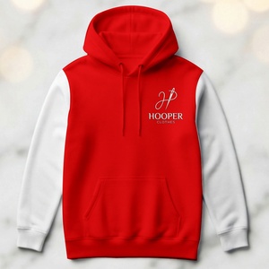 Sweat-shirts tendance Hooper, couleur rouge durable, style streetwear, design personnalisé, tissu hiver polyester/coton, logo personnalisé - Product Image 1