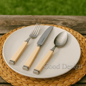 Juego de cubiertos de lujo modernos de resina para bodas y juego de cubiertos de acero inoxidable, juego de cubiertos de lujo con mango de resina para bodas - Product Image 1