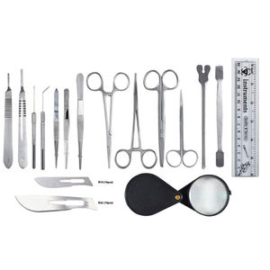 Anatomy Dissection Kit Stainless Steel Biology Lab Surgical Instruments Student Veterinary Training Tools <b>Zipper</b> Case - Product Image 5