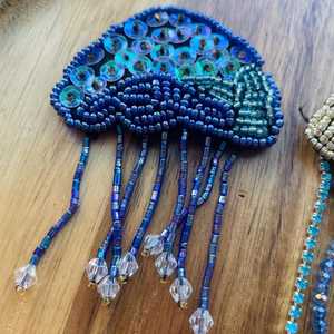 Beaded Floral Citrus Shoulder Bag Handmade Women Designer Fashion Handbag Trendy Luxury Summer Zipper Closure Eco-Friendly - Product Image 4