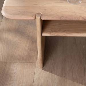 Mesa de centro moderna Vandana Golden Nature de acacia con nicho, Trudy, 120 cm - Product Image 6