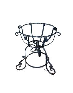 Support de plante forgé en métal de forme ronde noire de haute qualité support de Pot de fleur coloré avec des caractéristiques de conception - Product Image 1