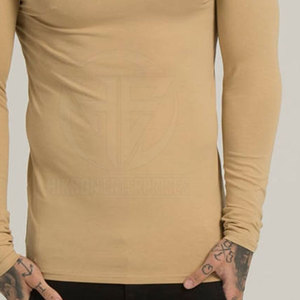 Everyday Fashion High Collar Long Sleeve Knit Top with Flexible Fabric for <b>Men</b> <b>Turtle</b> <b>Neck</b> Shirt - Product Image 3