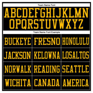 Custom Black <b>Gold</b> Mesh Authentic Football Jersey Premium Stitched American Football Shirt Custom Team Name <b>Number</b> Logo - Product Image 5