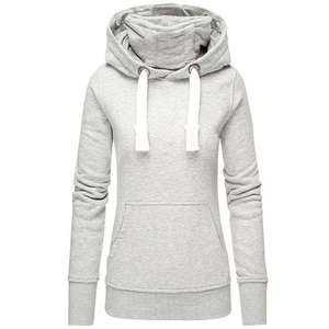Suéteres y Sudaderas para Mujer, Sudadera Cálida de Invierno con Cuello Alto y Forro Polar, Sudadera Ajustada de Color Sólido para Mujer - Product Image 6