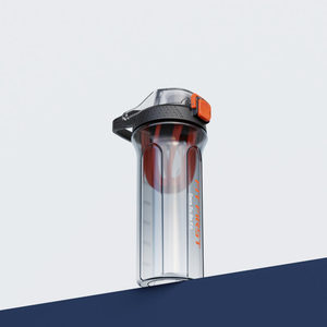 Botella mezcladora de plástico FitFast con tapa a presión, a prueba de fugas, para deportes, gimnasio, viajes, botella de agua, botellas de plástico, artículos para beber, regalo. - Product Image 1