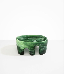 Cuenco de resina hecho a mano para fruta y ensalada, vajilla de resina naranja, cuencos, utensilios de cocina sólidos para servir pasta y cereales - Product Image 1