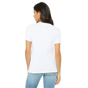 T-shirt décontracté pour femme à manches courtes et col en V, 100 % coton tricoté, écologique, respirant, infroissable, séchage rapide - Product Image 6
