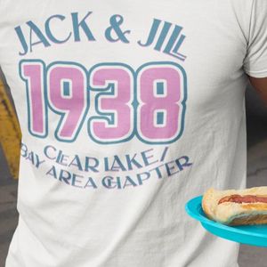 แจ็คและจิล 1938 เสื้อยืดผู้ชายแขนสั้นสีขาวคอกลมพิมพ์ลายกราฟิกเสื้อยืดผ้าฝ้ายลำลองสำหรับกิจกรรมครอบครัวกลางแจ้ง - Product Image 3