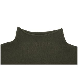 ODM OEM Pull ample à manches longues et col haut pour femmes sur mesure - Product Image 3