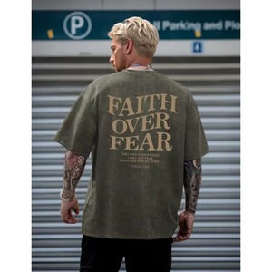 เสื้อยืดโอเวอร์ไซส์ทรงบ็อกซี่สำหรับผู้ชาย ไซส์พลัส ผ้าหนา ตัดเย็บแบบไหล่ตก สไตล์ลำลองหรูหรา ขายส่ง เสื้อผ้าสตรีทแวร์ฮิปฮอปสำหรับผู้ชาย - Product Image 3