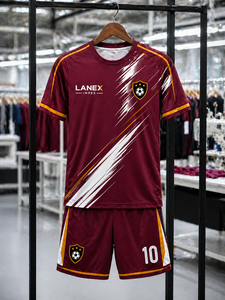 Conjunto de Uniforme de Fútbol Personalizado, Jersey y Pantalones Cortos de Alto Rendimiento, Tela Ligera de Secado Rápido para Deportes de Equipo y Club - Product Image 5