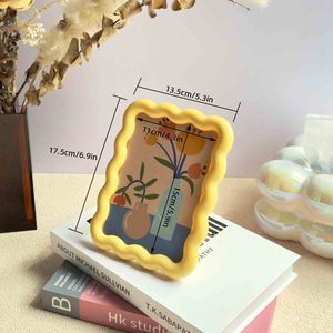 Marco <span class=keywords><strong>de</strong></span> Fotos Acrílico Minimalista Color Crema <span class=keywords><strong>de</strong></span> 6 Pulgadas para Escritorio Expositor Decorativo para el Hogar, Bodas u Oficina. - Product Image 3