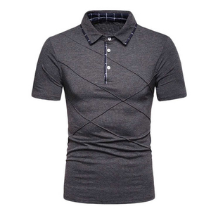 Polo en tricot à manches courtes pour homme, couleur unie, style décontracté, coupe classique, design respirant, boutons sur le devant - Product Image 5