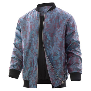 Chaqueta Bomber Ligera para Hombre, Manga Larga, Cierre de Cremallera, Estilo Retro Disco de los 70, Informal, para Primavera, Otoño y Verano, Transpirable - Product Image 1