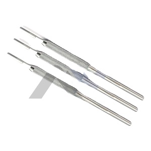 Manche de scalpel chirurgical de précision compatible avec les lames # 10 # 11 # 12 # Ensemble médical de 3 pièces en acier inoxydable 15 pièces - Product Image 1