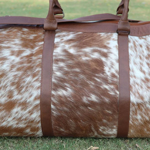 Bolsa de lona de cuero vacuno de material sólido en venta, la mejor bolsa de lona de cuero vacuno para viajes. - Product Image 5