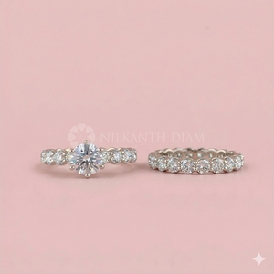 IGI Certified Lab Created Diamond <b>Rings</b> Round Cut Bridal Diamond <b>Rings</b> Set Fine Jewelry from <b>Indian</b> Supplier & Manufacture - Product Image 4