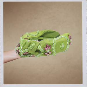 Accesorio para el Cabello de Lujo, Diseño de Diseñador, Cómodo, Suave, Hecho a Mano, Verde, Bordado con Cuentas, para Mujeres y Niñas, para Fiestas 2026 - Product Image 5