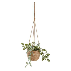 Hand Woven Jute Rope Hanging Planter <b>Basket</b> Eco Friendly Woven <b>Flower</b> Pot Holder Indoor Plants Style Garden Decor <b>For</b> Home - Product Image 2