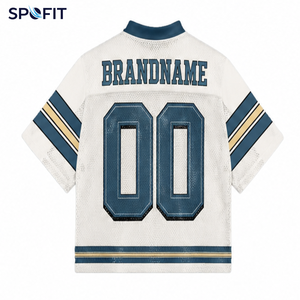 เสื้อฟุตบอลอเมริกันผู้หญิง SPOFIT คอวี ผ้าตาข่าย ระบายอากาศ แขนสั้น พิมพ์หมายเลขทีมตามสั่ง ชุดกีฬา - Product Image 3