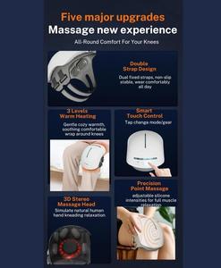 Knee Massager Intelligent 3D Silicone Kneading Heating LCD Screen Wireless Portable 3000mAh Button Control Arthritis Relief OEM - Product Image 5