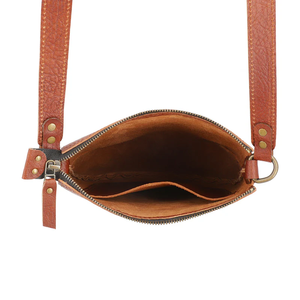 Sac bandoulière en cuir marron de qualité supérieure pour femmes, commande en gros, sac messager à rabat à prix abordable - Product Image 4