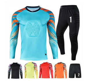 Maillots de gardien de but de football pour adultes, personnalisés, 100% polyester, anti-humidité, protection UV, ensemble de survêtement sans manches - Product Image 5