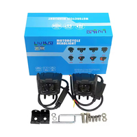 LIUHJG IP65 - Faro Antiniebla LED Cuadrado para Motocicleta, Luz Auxiliar de 12 V-80 V, Luces Antiniebla Liu Hjg para Moto