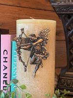 Ensemble de pinces décoratives pour bougies d'Halloween avec motifs de crâne, de papillon, de clé et de fleur de lys pour une décoration de table sur le thème rustique
