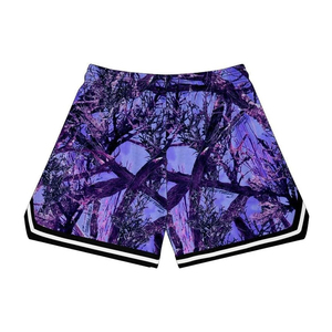 Men's Casual <b>Lace</b> Quick Dry Breathable Eco-Friendly Mesh Sports Shorts with <b>Elastic</b> Waist 100% Polyester - Product Image 2