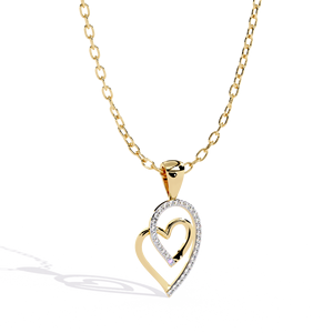 Collar con Colgante Solitario de Diamante de Laboratorio con Corte Redondo en Oro Sólido de 14K Clásico para Mujer, Regalo para Fiestas - Product Image 1