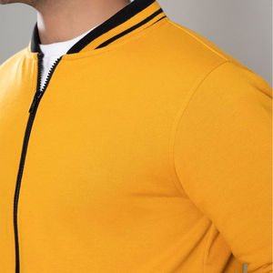 Chaqueta Varsity Casual de Invierno para Hombre, Impresión Personalizada, Servicio OEM, Diseño Liso, Manga Larga, Cuero - Product Image 2