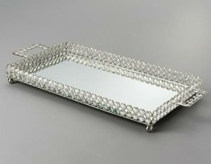 Hexagon Polished Crystal Serving <b>Tray</b> Crafted To Balance Durability Sparkle And <b>Decorative</b> Appeal - Product Image 5