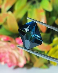 Piedra Preciosa de Topacio Azul Londres Natural, Corte Octogonal Único, Piedra Suelta de Alta Calidad para Joyería, Anillo, Colgante - Product Image 5