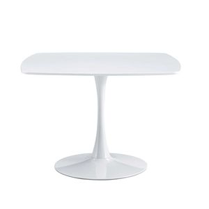 Mid-century 42.1\" <b>Dining</b> <b>Table</b> for 4-6 MDF Top Pedestal <b>Table</b> Leisure Coffee End <b>Table</b> - Product Image 4