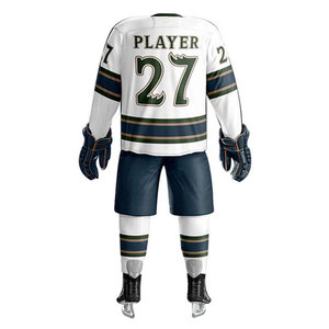 100% Polyester Breathable Quick Dry Ice Hockey Uniform Private Label Polyester Made Ice Hockey Uniform - Product Image 3