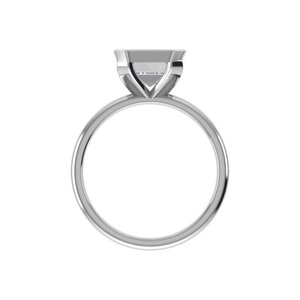Excellent <b>Emerald</b> Cut Lab Grown Diamond <b>Ring</b> 925 <b>Silver</b> 9kt, 14kt, 18kt Gold Diamond <b>Rings</b> for Women's Engagement <b>Ring</b> - Product Image 3