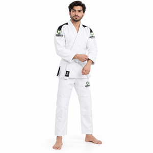 Uniforme de Jiu Jitsu Brasileño Ligero, Antibacteriano, que Absorbe la Humedad, Tejido Dorado, Preencogido, de Algodón, Estilo IBJJF Academy - Product Image 1