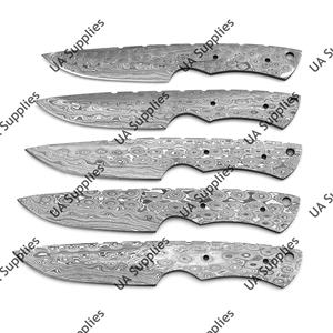 Cuchillos Utilitarios de Acero Damasco Superior, Hoja de Punta Caída con Borde Biselado, Profesionales para Caza y Camping al Aire Libre, Soporte OEM - Product Image 6