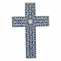 Desain Modern Salib Kristen Suci Berbingkai Dekorasi Dinding Kayu Ramah Lingkungan Berhias Tulang Kerajinan Tangan Religius Katolik Pernikahan