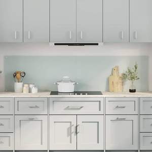 Set di 2 Pannelli Paraschizzi per Cucina in Vetro Temperato Bianco, 39,37 x 19,69 Pollici, Durevoli ed Eleganti - Product Image 1