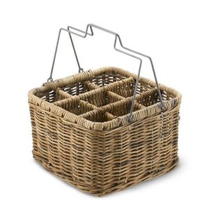 Stylish Handwoven Rattan Organizer <b>Caddy</b> For Coffee Station Tea Bags Sugar Packets And Tabletop Accessories - Product Image 1