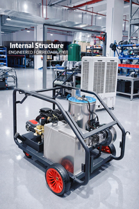 Nettoyeur haute pression à eau chaude 120 bars 12 MPa 2175 PSI pour le nettoyage des surfaces extérieures, des huiles et des saletés, des pavés, des parkings, des allées - Product Image 4