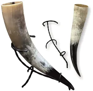 Corne à boire viking de qualité supérieure, faite à la main, écologique, sans danger pour les aliments, en corne de buffle naturelle pour la bière FAIZA CRAFT - Product Image 5