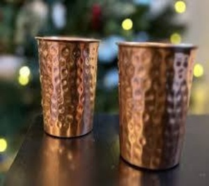 Gobelet en cuivre écologique pour boissons, tasse à eau ayurvédique durable, fournisseur en gros d'exportation en Inde - Product Image 3