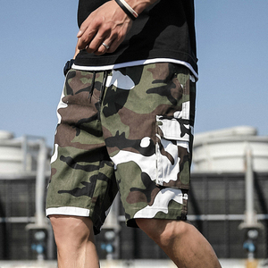 Pantalones Cortos Cargo de Camuflaje Morado para Hombre Bobbin, Cintura Media, Cierre de Botones, Transpirables, Pantalones Capri Tácticos para Hombre, Multibolsillos, Cortos Casuales - Product Image 3