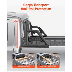 Roll-bar universale regolabile in acciaio al carbonio per cassone di camion di medie dimensioni, compatibile con veicoli sportivi pick-up - Product Image 6