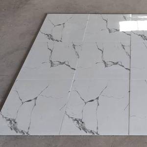 Azulejos de Porcelana Pulida con Aspecto de Mármol de Lujo de 60x60cm, Azulejos de Alto Brillo para Paredes y Pisos Interiores - Product Image 4